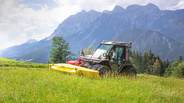 Grünlandtechnik: Mähwerk auf dem Feld